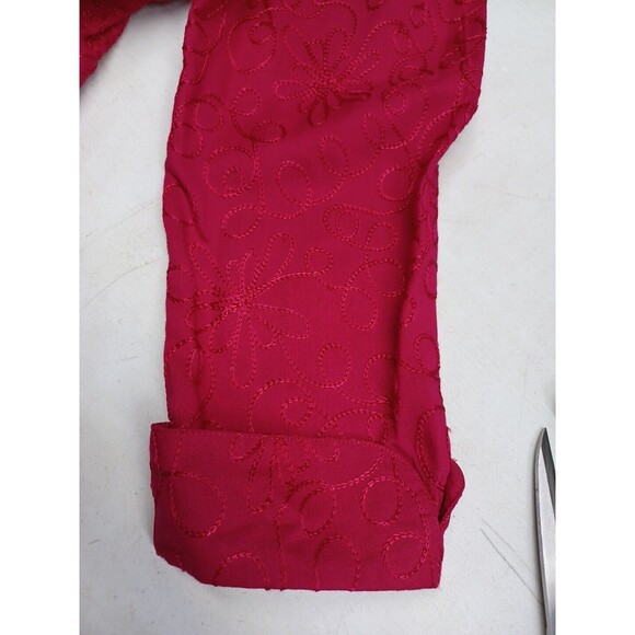 Vtg Plaza South Pink Fucshia  Dress 80s Sz 12 Long Sleeve - Picture 8 of 8